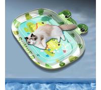 Cat Water Mat, Cat Water Bed, Play Mat for Cats Dogs, Inflatable Cushion with Stars, Thickened Inflatable PVC Patting Pad Sensory Multi-function Cool Comfort for Pets & Kids (C, Small)
