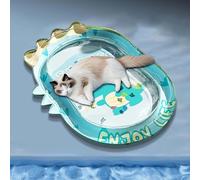 Cat Water Mat, Cat Water Bed, Play Mat for Cats Dogs, Inflatable Cushion with Stars, Thickened Inflatable PVC Patting Pad Sensory Multi-function Cool Comfort for Pets & Kids (A, Small)