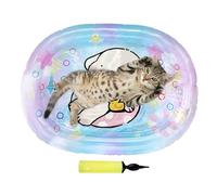 Cat Water Mat | Cooling Mat for Cats with Air Pump | Pet Toy, Water Sensory Play Pad for Indoor Outdoor Floor Relaxation Entertainment Home