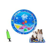 Cat Water Mat, Glow Pad for Cat Bed Play Cooling Mat with Fish, Ocean Breeze Splashland For Cats .for Indoor & Outdoor Summer Fun. 24in (Square Octopus)
