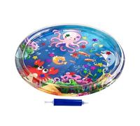 Cat Water Mat - Inflatable Interactive Toys | Cat Sensory Play Pad | Dog Water Mat Cat Sensory Play Pad Dog Water Mat Cat Anti-Scratch Leakproof Spacious Cooling Sea Style Activity Boredom-Busti