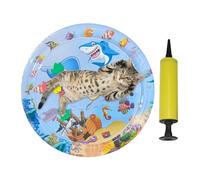 Cat Water Mat - Interactive Water Play Mat for Cats, Fun Tummy Time Pad | Cat Toy With Animal Design, Splash Pad for Indoor Cats, Sensory Play, Cat Toy for Bored, Filled for