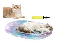 Cat Water Mat | Pet Cooling Mat with Air Pump | Anti-Scratch Water Sensory Play Pad for Relaxation Cooling Entertainment Home Indoor Floor