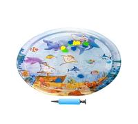 Cat Water Mat - Sensory Watercolor for Cats, Fish Theme Cooling Pad | Thickened Pet Water Mat for Indoor Outdoor Fun, Play Mat in