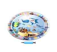 Cat Water Mat - Water Sensor Mat for Pets | Cat Water Bed Play Mats | Thickened Cooling Mats | Sensory Water with Fish, Enrichment Cooling Pad for Indoor Outdoor Activities