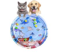 Cat Water Mat with Floating Fish - Non-Slip Sensory Playmat for Summer, 25.59 Inch, Ideal for Kittens and Pets