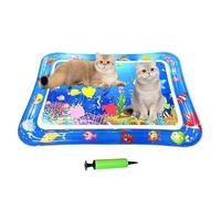 Cat Water Pad | 25.98x18.5 inches Inflatable Cat Water Sensory Play Mat | Interactive Cooling Cushion Non-Slip Tray Scratcher Toy for Kitten Puppy Indoor Outdoor