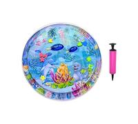 Cat Water Play Mat - 105 cm Cat Sensor with Inflatable Pump | Pet Cooling Thickened Baby Crawling Cushion | Cat Activity Fun Non-Slip Mats for Floor Boredom Daily Travel Hot Weather