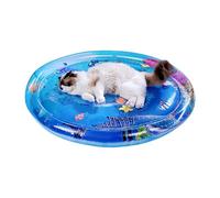 Cat Water Play Mat, Baby Water Mat, 100cm Cat W-ater Bed, PVC Summer Wate-r Cool Play Ma-t, Sensory Pla-y With Fish For Pet, Kitten Sensory Pad, Feel Cool Comfort