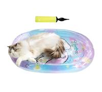 Cat Water Play Mat - Cat Cooling Pad with Air Pump | Anti-Scratch Water Sensory Play Pad for Relaxation Cooling Entertainment Home Indoor Floor