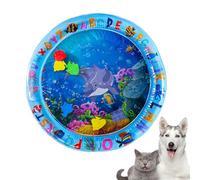 Cat Water Play Mat - Engaging Pet Activity Pad, Kitten Puppy Training Toy, Cooling Sensory Waterbed, Indoor Outdoor Cat Exercise Mat, Cats Fitness Toy, Pet Playtime Accessory for Balcony Home