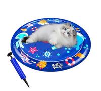 Cat Water Play Mat, Padded Bed, Comfortable, Cooling for Pets, Interactive Water Play Mat for Indoor and Outdoor Use