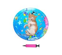 Cat Water Play Mat, Sensory Inflatable Pad, Interactive Summer Toy With Air Pump, Cooling re li ef sur face, non toxic Leakproof Design 1 Pack, Blue For Kittens, Puppies, kids, Sofa, Floor