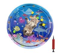 Cat Water Play Mat, Sensory Water Mat for Kittens, Interactive Cooling Pad Toy for Cats and Small Pets, Soft and Delicious Splash Mat for on Balcony in the Backyard