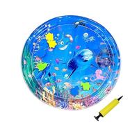 Cat Water Play Mat | Sensory Water Pad with Inflatable Pump | Thickened Pet Cooling Cushion Baby Crawling Pad for Daily Hot Weather Boredom Travel Indoor Outdoor Floor Home