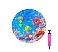 Cat Water Sensory Mat,Cat Water Pad with Inflatable Pump - 25.59 Inches Pet Cooling Cushion Thickened Baby Crawling Pad for Floor Boredom Daily Travel Hot Weather Home Outdoor