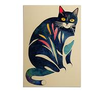 Cat Watercolour No.2 | Unframed Wall Art Print | Ready to Frame Poster | Modern Home Decor Picture | Artwork for Living Room, Bedroom, Kitchen or Office | A4 (21x29.7 cm)