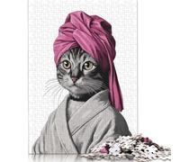 Cat Wearing A Turban Puzzles for Adults 500 Piece Puzzle for Teenager Educational Game Challenge Toy 500pcs (52x38cm)