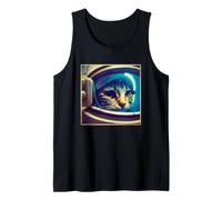 Cat Wearing Spacesuit Space Astronaut Galaxy Spaceship Tank Top