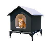 Cat Weatherproof House - Outdoor Waterproof Pet Shelter, Raised Base Cat House | Small Animals In Winter And Summer | Pet Home For Garden, Patio, Backyard, Indoor Use, Suitable For Kittens,