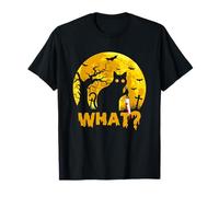 Cat What? Murderous Black Cat in Graveyard with Knife T-Shirt