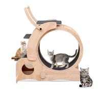 Cat Wheel 7-in-1 Upgraded Exercise Treadmill for Indoor Cats，Cat Treadmill with Silent Running Wheel, Cat Tunnel, Cat Wheels for Indoor Cats, Perfect Cat Jym & Toy for Endless Fun & Fitness