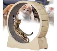 Cat Wheel Exercise Treadmill, Sport Toy, No Gap Anti-Pinch Lose Weight Quiet Hamster with Locking Device, Treadmill Spins Quietly and Smoothly,Black-XL