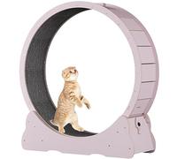 Cat Wheel for Indoor Cats, Pet Treadmill Running Machine, with Brake, Scratching Pads, Cat Exercise Wheel for Health, Perfect for your Energetic Cat,Pink-L