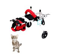 Cat Wheelchair, Lightweight 2-Wheel Rehabilitation Aid for Disabled and Aging Cats, Adjustable Back Leg Support for Mobility and Recovery