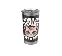Cat When in Doubt Pet A Cat Stainless Steel Insulated Tumbler