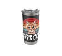 Cat When in Doubt Pet A Cat Stainless Steel Insulated Tumbler