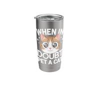 Cat When in Doubt Pet A Cat Stainless Steel Insulated Tumbler