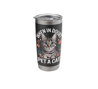 Cat When in Doubt Pet A Cat Stainless Steel Insulated Tumbler