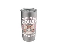 Cat When in Doubt Pet A Cat Stainless Steel Insulated Tumbler
