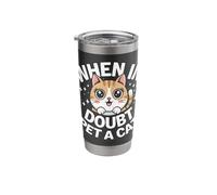 Cat When in Doubt Pet A Cat Stainless Steel Insulated Tumbler