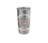 Cat When in Doubt Pet A Cat Stainless Steel Insulated Tumbler