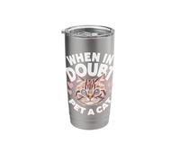 Cat When in Doubt Pet A Cat Stainless Steel Insulated Tumbler
