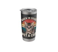 Cat When in Doubt Pet A Cat Stainless Steel Insulated Tumbler