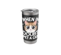 Cat When in Doubt Pet A Cat Stainless Steel Insulated Tumbler