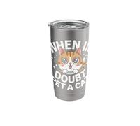 Cat When in Doubt Pet A Cat Stainless Steel Insulated Tumbler