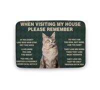 Cat When Visiting My House Please Remember Cat Door Mat 16x24 Inch