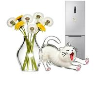 Cat Whisker Holder Magnet | Decorative Clear Refrigerator Keepsake | Whisker Holder Fridge Magnets | for Washing Machine Home Kitchen School Locker Window Whiteboard Cabinet Birthday Carnival Party Fr