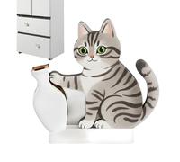 Cat Whisker Keeper,Cute Magnetic Refrigerator Decor - Cat Whisker Keepsake Vase Refrigerator Magnets,for Classroom Kitchen Office Cubicle Cabinets Whiteboard Map Notes