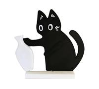 Cat Whisker Magnet Keepsake, 2.7 Inch Black Kitten Collection Decor, Cute Magnetic Vase Style Design with Pet Memory Storage, Decorative Home Accent Accessory, Daily Use for Kitchen Offices