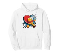 Cat Who Loves Playing Ping Pong Funny Feline Table Tennis Pullover Hoodie