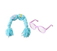 Cat Wig - Cosplay Braids and Glasses Costume Accessories, Funny Pet Headwear for Charming Dress Up, Soft Adjustable Wig with Secure Fit Design, Costume for Kittens Puppies Party Holiday Christmas