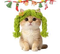 Cat Wig, Funny and Cute Head Accessories - Wigs and Clips for Puppy Costume - for Dogs and Kittens All Sizes House Photo Role Play Halloween Christmas Birthday