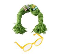 Cat Wig Headpiece - 1.57 x 15.75 inches for putting on braids and glasses, funny pet costume with elastic material, cat and dog accessories for kittens, party, holiday, Christmas