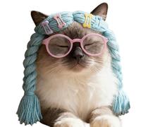 Cat Wig - Polyester, 1.57x15.75in Cosplay Braids Lightweight | Adjustable Fit Pet Dress Up Accessories, Photo Prop Kit For Party, Holiday, Carnival, Photoshoots, Role Play