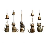 Cat Wind Chime,Cat Garden Decor Outdoor,Cat Statue Themed Gifts,Wind Chimes For Cat Lovers Women Hanging Memorial,Ornaments Windchimes Bell Outside Yard,Home Porch Decorations